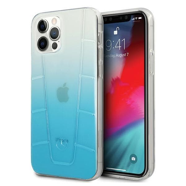 Mercedes Transparent Line Fodral för iPhone 12 Pro Max - Blå