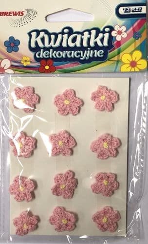 Dekorationsblommor 18mm ljusrosa 12st