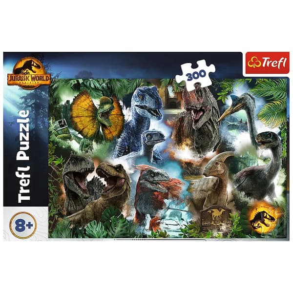 Palapeli 300 palaa Jurassic Worldin suosikkidinosaurukset