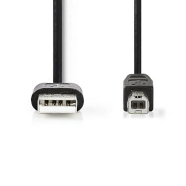 Nedis CCGL60101BK20 USB 2.0-kabel 2 m USB A USB B Sort