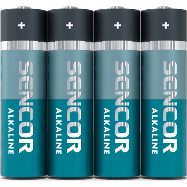 Alkalinebatteri, AA, 1.5V, Sencor, Folie, 4-pak