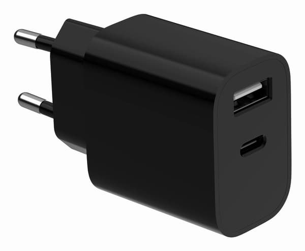 GEMBIRD 2-ports Universal USB-oplader A+C 2.4 A sort