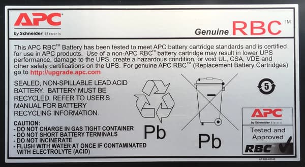 Batteri til Uninterruptible Power Supply System UPS APC RBC43