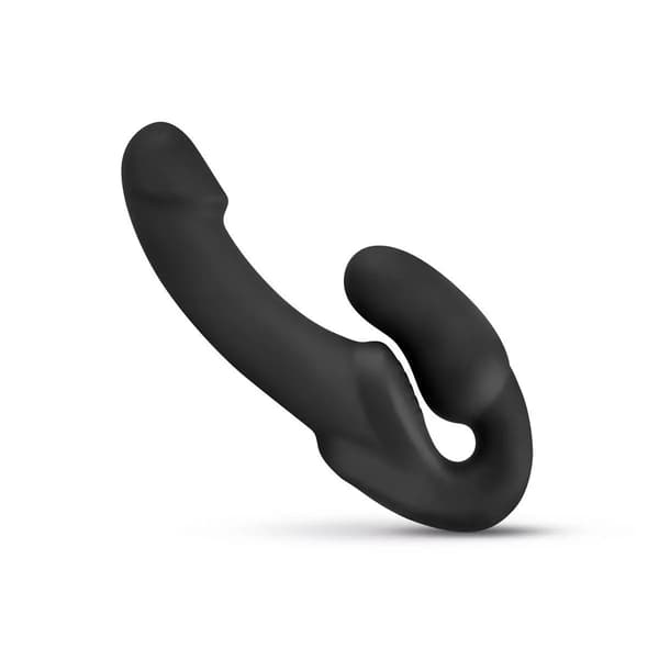 No-Parts - Morgan Stropløs Strap On Vibrator - 22 cm - Sort