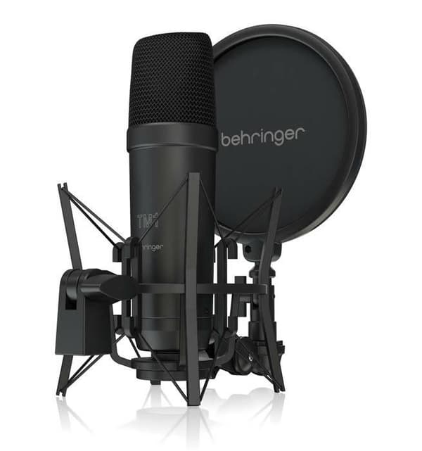 Behringer TM1 DARK EDITION -äänityssarja: suurikalvoinen mikrofoni + tarvikkeet