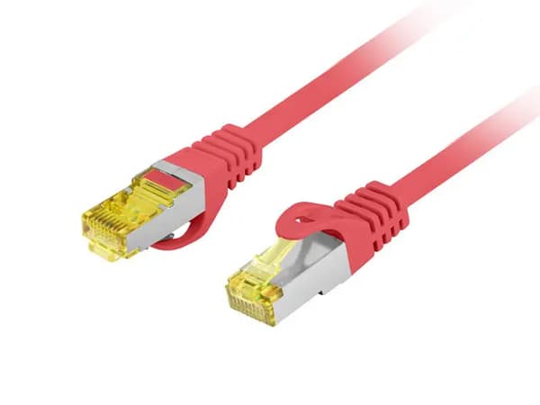 PATCHKABEL CAT.6A S/FTP LSZH CU 1.5M RØD FLUKE BESTÅET LANBERG