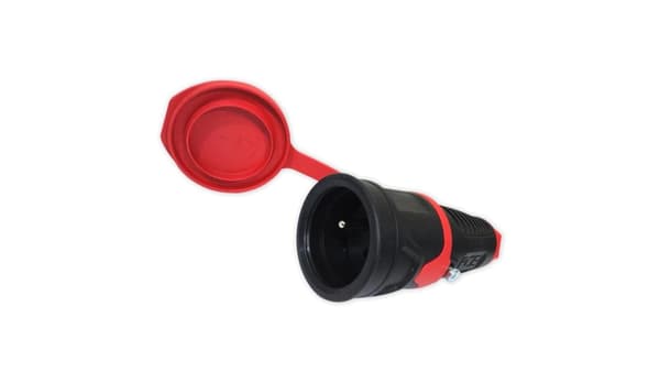 Hilark PCE netværksstik 250V 16A IP44 gummiklap 2411-sc