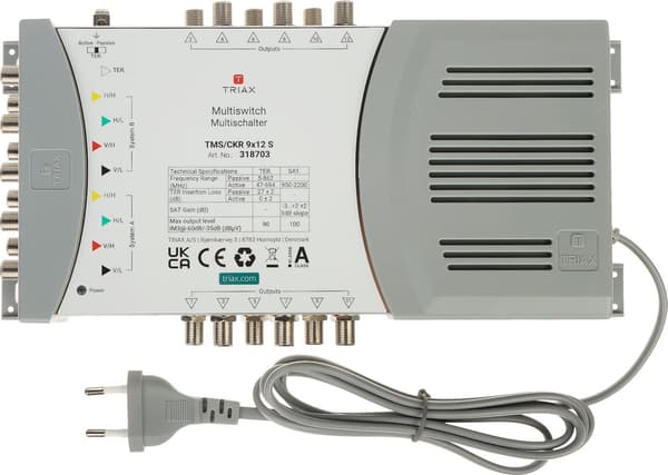 MULTISWITCH TMS-9/12S 9 INDGANGE/ 12 UDGANGE TRIAX