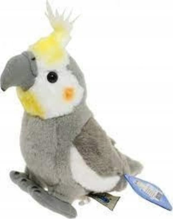 Maskot Papegøje grå nymfe 20cm 13857