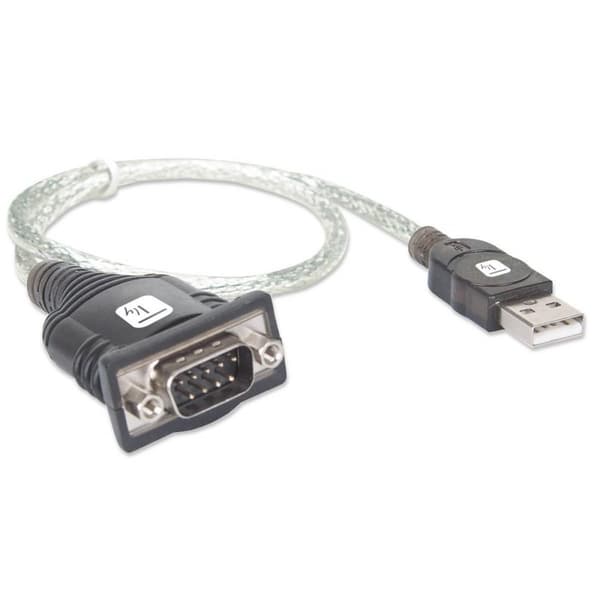 Techly USB-kaapeli USB-A - RS-232 0,45 m läpinäkyvä (023493)