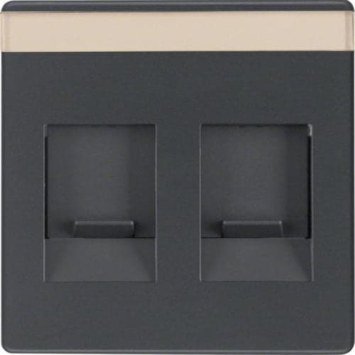 Centralt element med dammskyddslucka Q.1/Q.3 antracit sammet 11816086