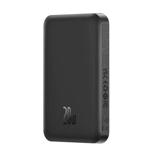 Baseus Mini-Powerbank 5000 mAh 20 W + USB-C-kaapeli (20 V/3 A) – Musta