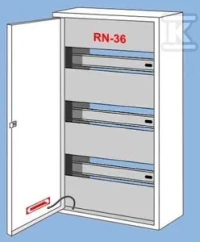 3x12 pinta-asennettava modulaarinen kytkinlaite IP30 RN-36