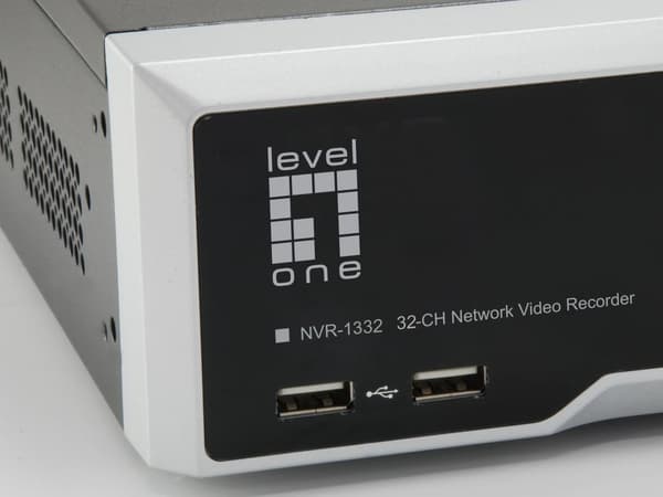 LevelOne NVR-1332 verkkovideotallennin Musta, Hopea