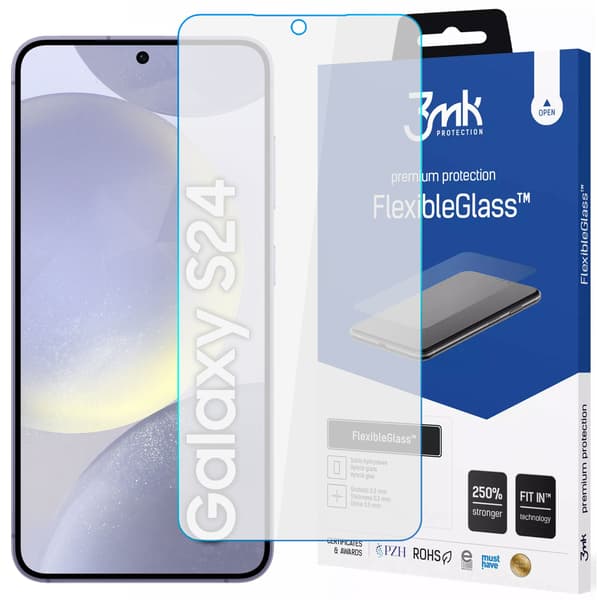 Hybridglas för Samsung Galaxy S24 – 3mk FlexibleGlass™