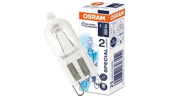 Osram Halogenugnslampa G9 25W 230V FS1 klar