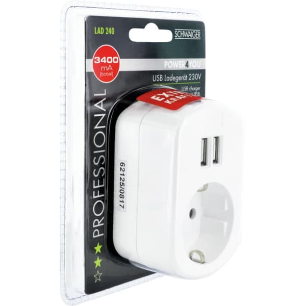 Schwaiger strømforsyningsadapter - USB