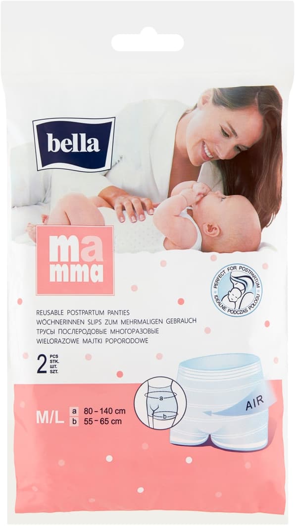 BELLA-GENANVENDELIGE MAMMA MESH TRUSSER M/L, 2 STK