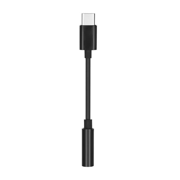 Adapter AUX Typ C (hane) till Jack 3,5 mm (hona) svart