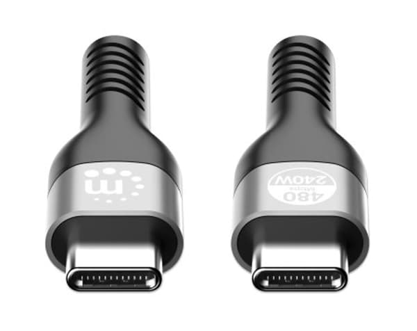 Manhattan 356367 USB-kaapeli 2 m USB 2.0 USB C Musta
