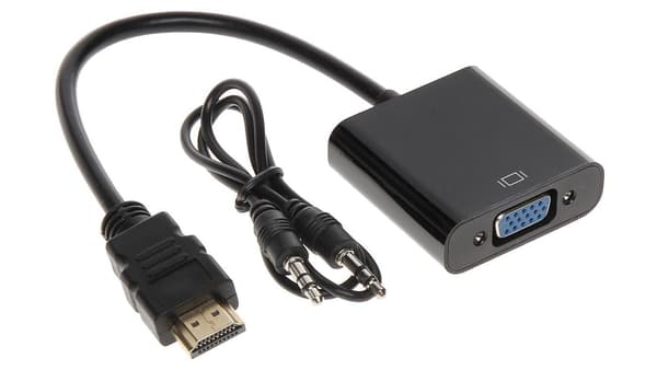AV-adapter HDMI - D-Sub (VGA) sort (HDMI/VGA+AU-ECO-3)