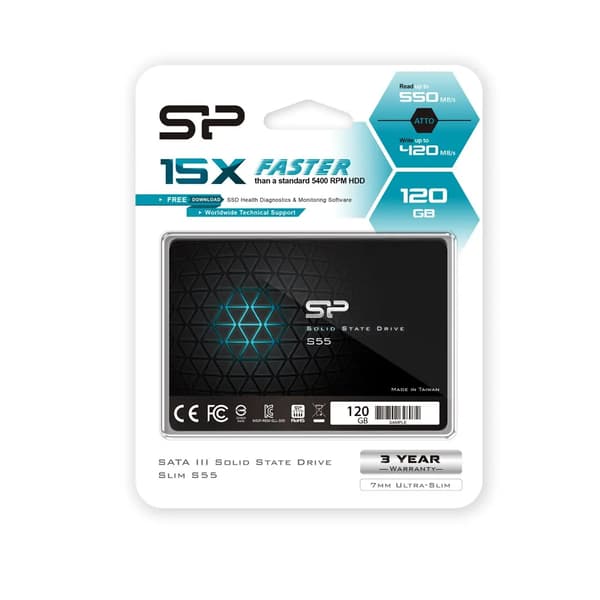 Silicon Power Slim S55 120 Gt SSD - S-ATA 2,5\"