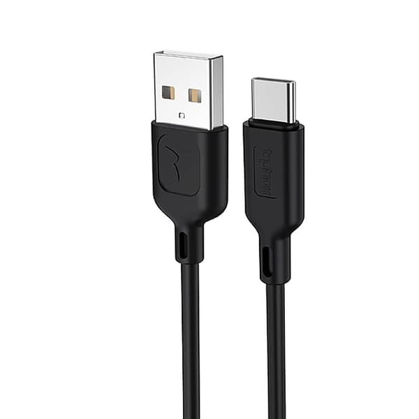 Kaapeli USB T-Phox USB-A - USB-C Musta