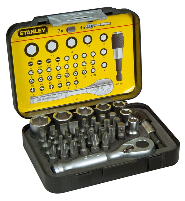 Endestykker 1/4\" 39 stk Ph, Pz, Pl, T, TT, Hex, us+u.m+grz