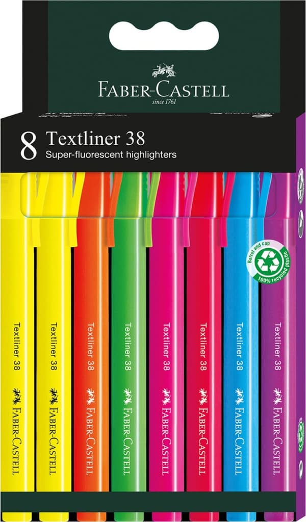Overstregningstusch 8 farver FABER CASTELL