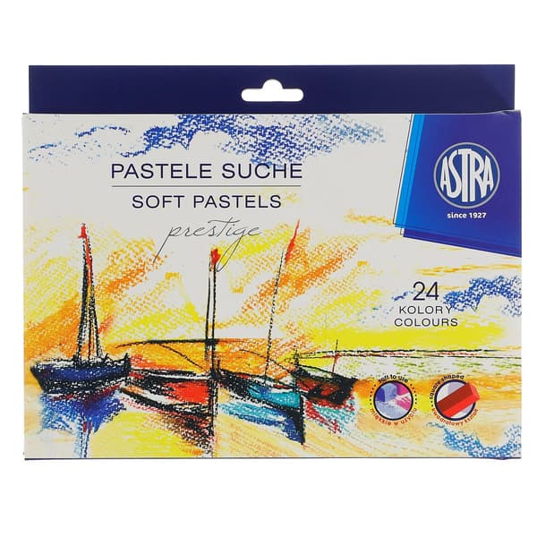 Prestige tørre pasteller 24 farver ASTRA