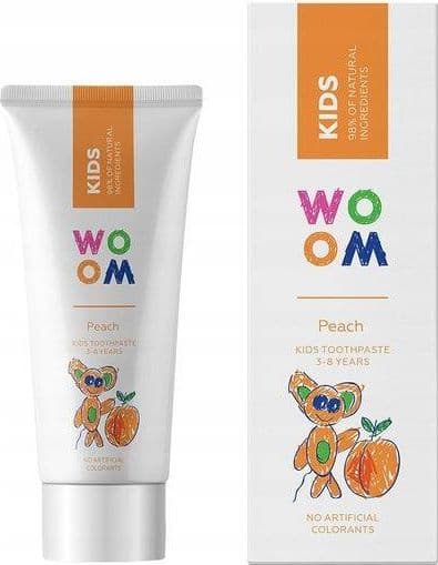 Woom Tandkräm för barn 3-8 år med persikosmak 50ml