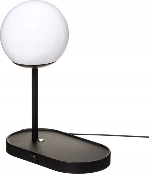 Atmosphera Skrivebordslampe med farver, USB-opladet, sort
