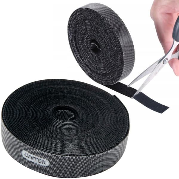 Unitek Velcro kabelorganisator sort 5 m OT142BK