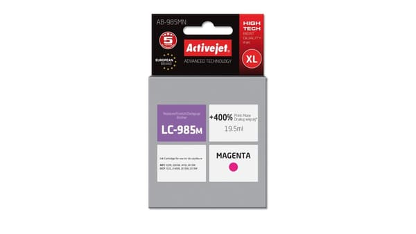 ACTIVEJET BROTHER BLÄCK MAGENTA LC985M