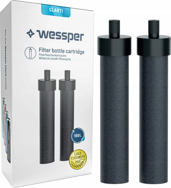 Hiilisuodatin Wessper Clariti -suodatinpullosettiin/2 kpl