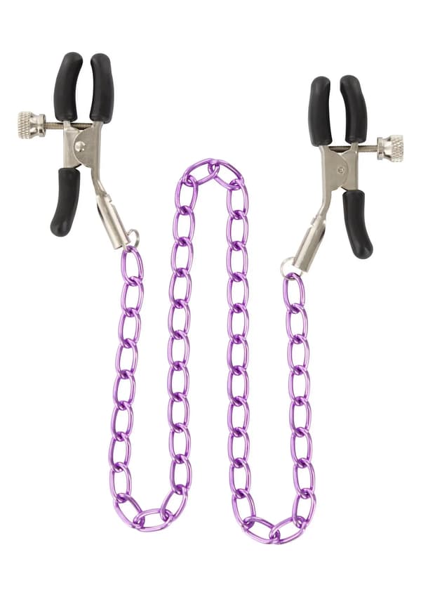 Nippelspännen Lila Kedja BDSM Bondage