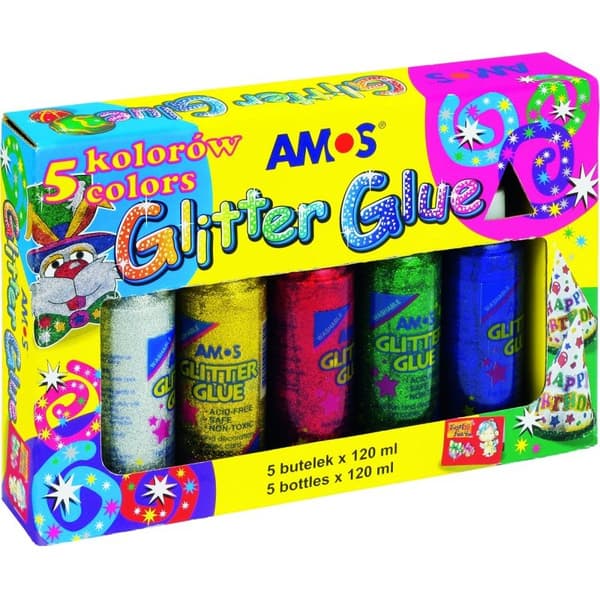 Amos GLITTERILIIMA 120 ML X 5 VÄRIÄ AMOS