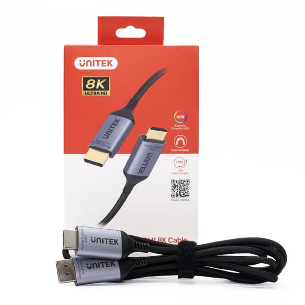 Unitek Kabel DisplayPort 1.4 til HDMI 2.1, 8K, 1.8m