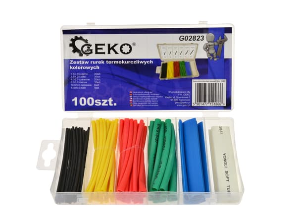Set med färgade krympslangar 100 st (20/100)