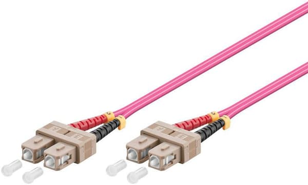 MicroConnect SC/UPC-SC/UPC 7m OM4 Fiber Patchkabel MM Duplex LSZH OD: 2mm, 0.3dB Erica Violet