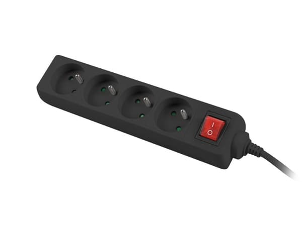 Lanberg PS1-04E-0150-BK - stikdåse - 2