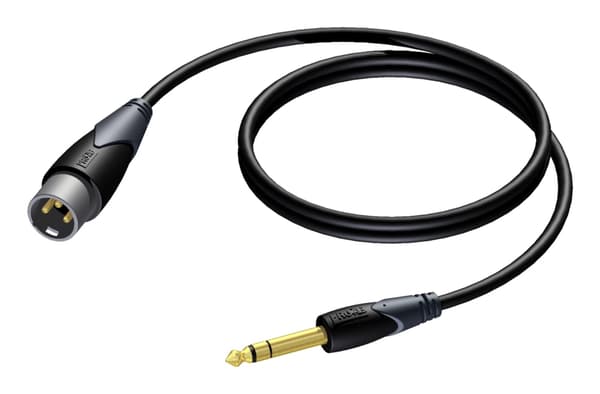 PROCAB CLA724/3 XLR Han - 6,3 mm Stereo Han Jack 3 m