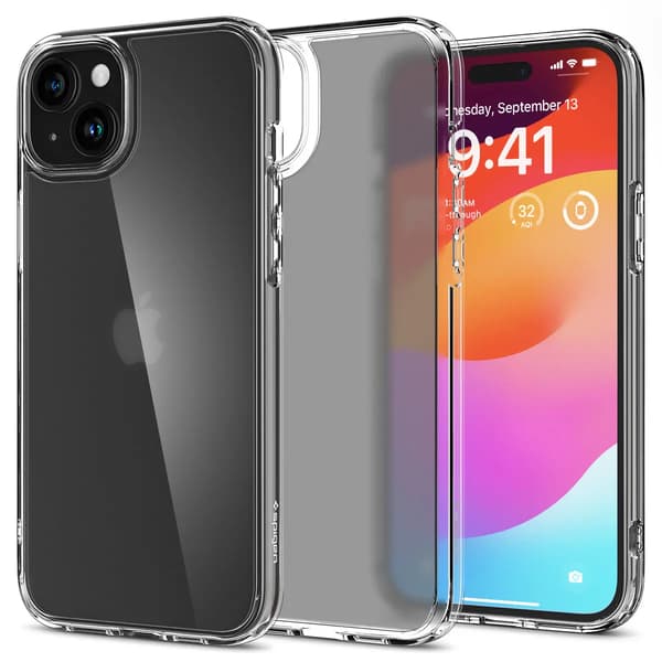 Spigen Ultra Hybrid-fodral för iPhone 15 Plus – transparent och matt