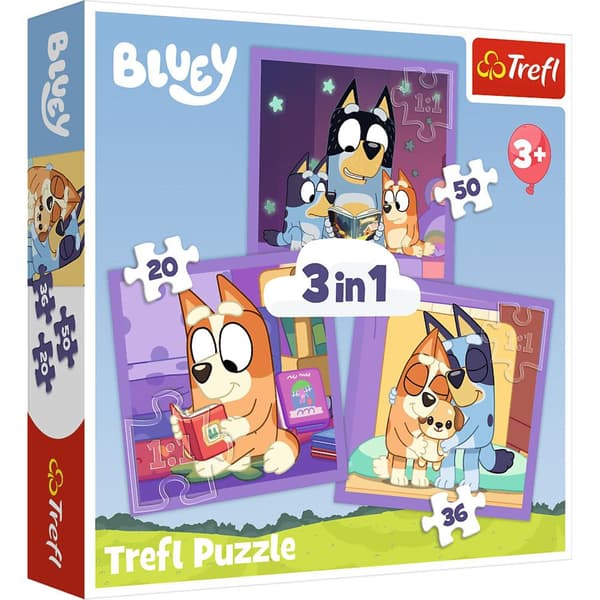 3-i-1 Pussel - Träffa Bluey Trefl 34895