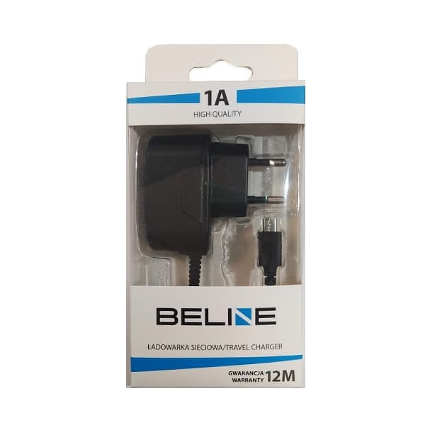 Beline Oplader. net. microUSB 1A sort