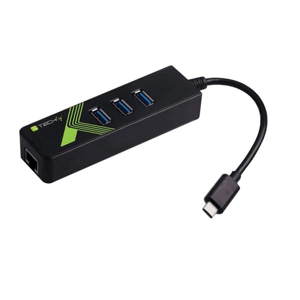USBC3.0/ETHER-OMVANDLARE 3XUSB