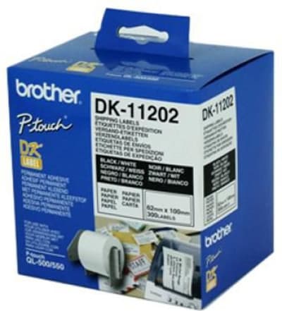 Brother Tape DK-11202 (sort på hvid)