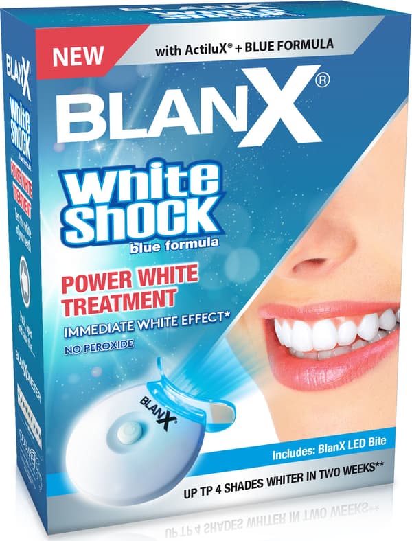 BlanX Whitening System White Shock tandkräm 50ml+LED-bit