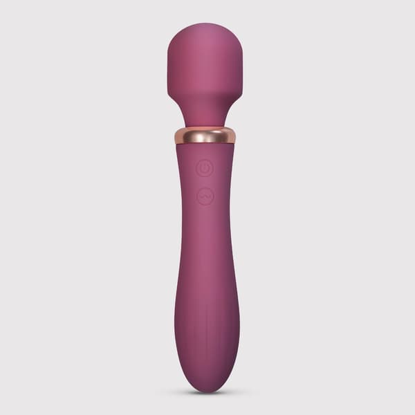 Crushious Jinx Dual Wand -hierontalaite, punaviini – lämmitys ja 10 tilaa, 21 cm