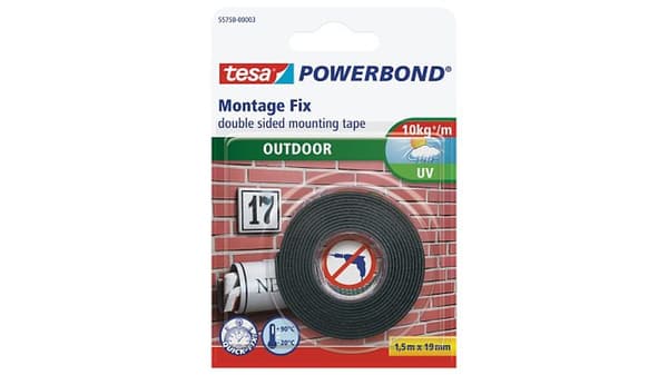 Staples Tasma vendbar tesa powerbond® udendørs montering 1.5mx19mm